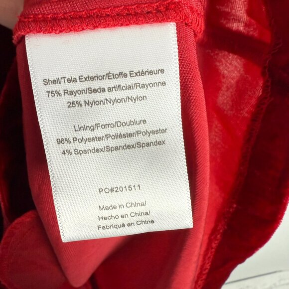 NWT Modcloth Crushed Velvet Suspender Skirt Holly Berry Red Size Small S NEW - Picture 9 of 13